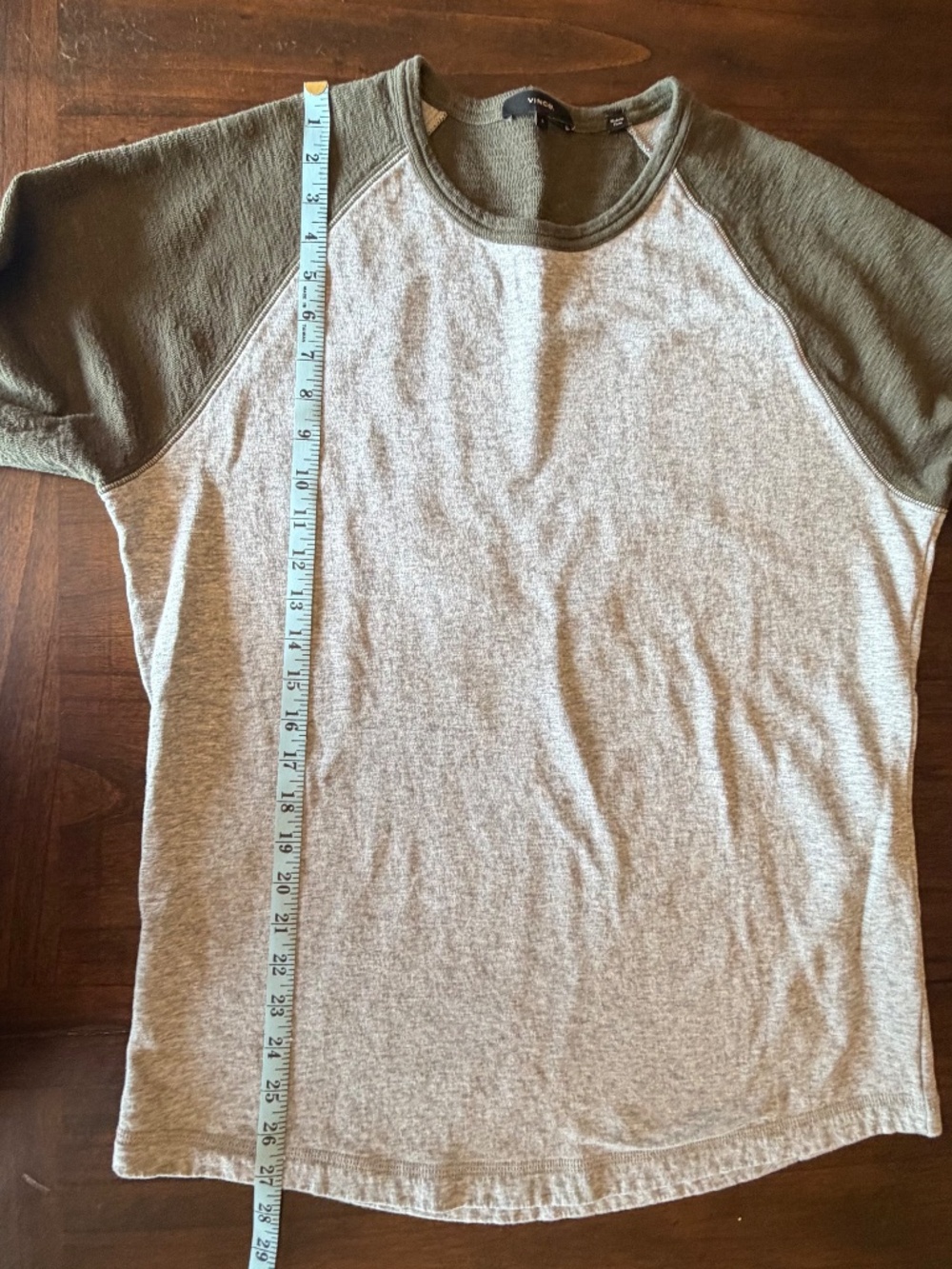 Vince Lieutenant Green & Gray Baseball Long Sleeve Crew Double Knit, Size Large - Picture 11 of 12